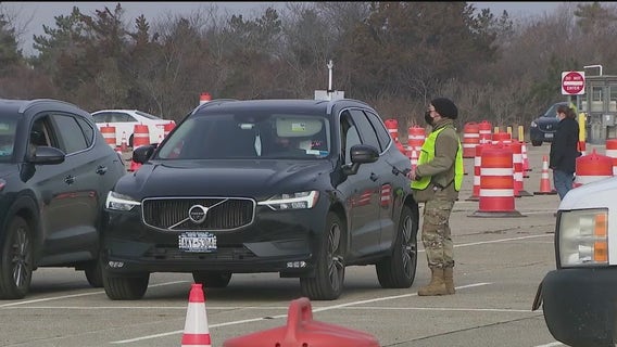 Drive-thru COVID-19 vaccination site opens at Jones Beach