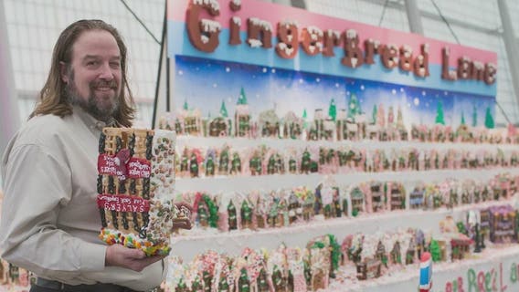 Gingerbread house artist gets back to work New Year's Day