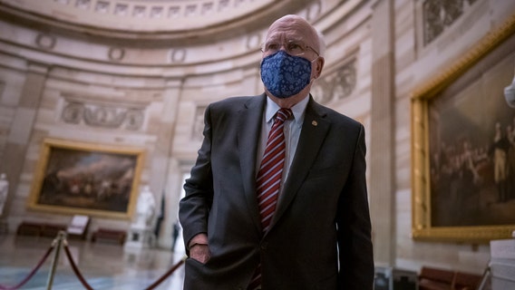 Vermont Sen. Patrick Leahy returns home after hospital visit