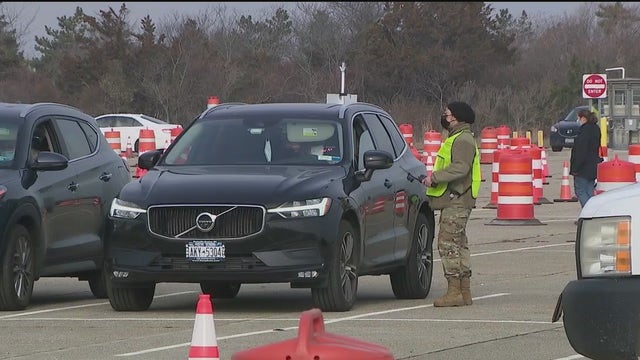 Drive-thru COVID-19 vaccination site opens at Jones Beach