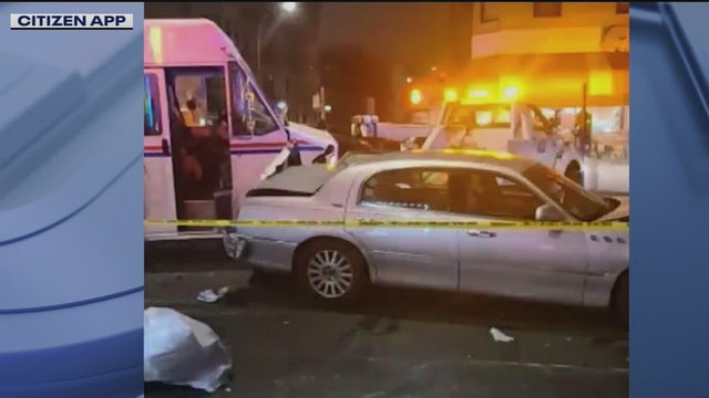 NYPD: Woman steals postal truck, slams into cars in Brooklyn