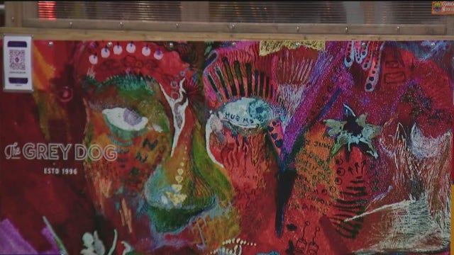 Artists turning restaurants' outdoor dining spaces into works of art