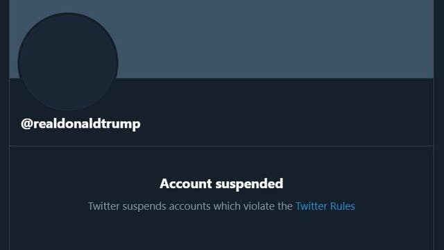 Trump rails against Twitter from @POTUS handle after platform permanently suspends his account