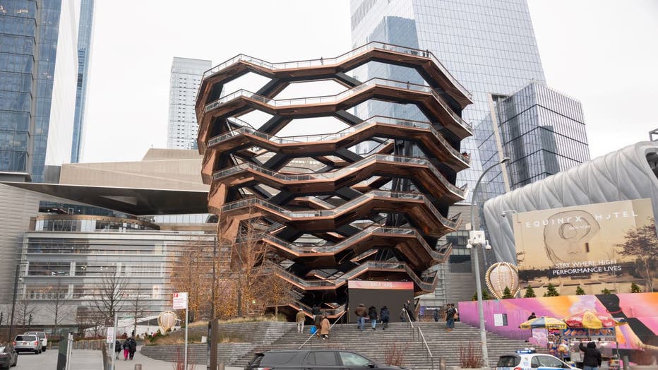 People visit The Vessel at the Hudson Yards
