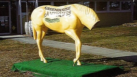 Horse statue beheaded on Long Island.