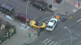 Lamborghini crashes in Queens after taking off from police