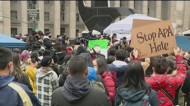 NYC rally condemns attacks on people of Asian descent