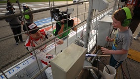 Viral videos show young NASCAR fan getting checkered flag from Ryan Blaney after Atlanta win