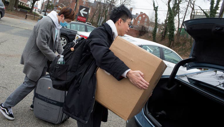 Rutgers University students move out after University shut down because of coronavirus