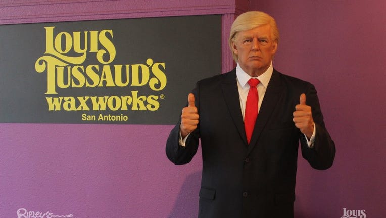 An image provided by Ripley Entertainment shows the wax figure of Donald Trump.