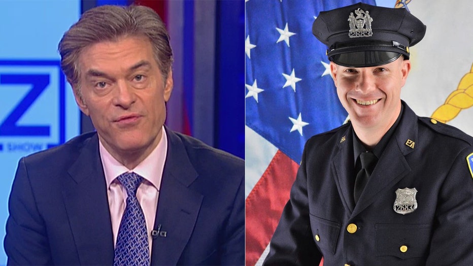 Dr. Oz (left) and Officer Jeffrey Croissant (right).