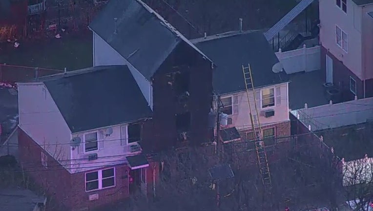 SkyFox was over the scene of a fire at 63-65 Astor Street in Newark, NJ. that left one boy dead.