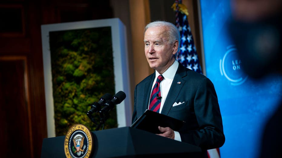 1d6a45d7-President Biden And Vice President Harris Participate In Virtual Leaders Summit On Climate