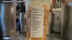 Photo of Starbucks cup showing very complicated order goes viral