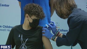Children get vaccinated on Long Island