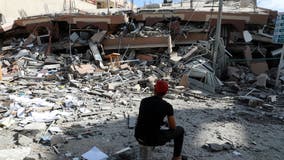 2 killed in strike launched from Gaza as Israel topples 6-story building