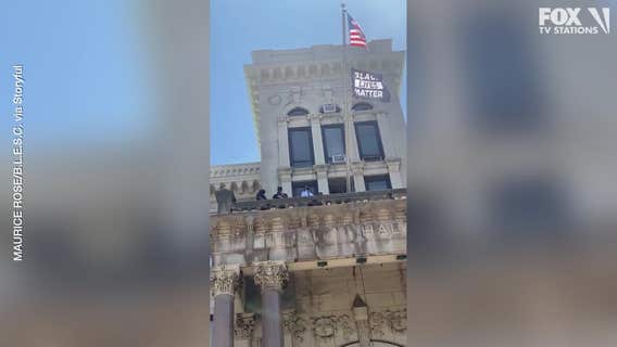 Black Lives Matter flag raised at City Hall in Jersey City