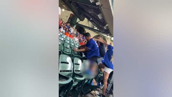 VIDEO: Houston Astros, LA Dodgers fans fight in the stands at Minute Maid Park