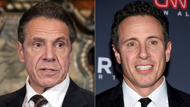 Closeup images of Gov. Andrew Cuomo (left) and his brother Chris Cuomo