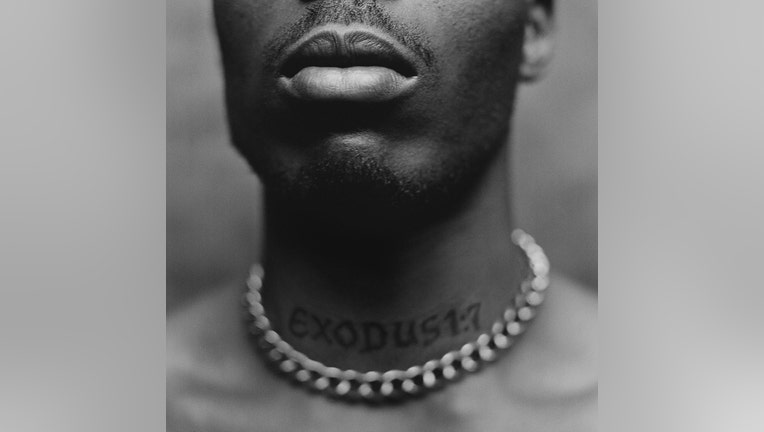 Album cover showing the lower half of DMX's face and his neck; 'Exodus 1:7' on his neck 