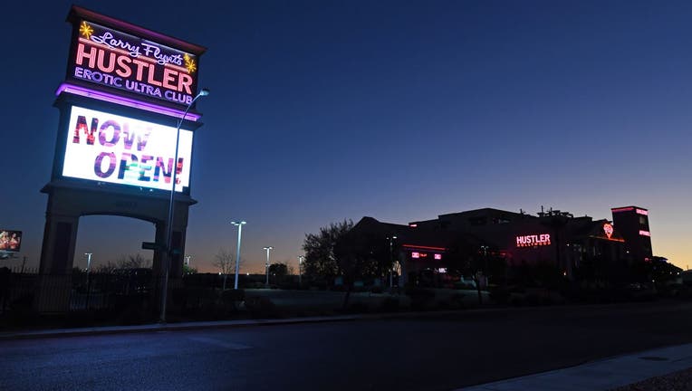 An exterior view shows Larry Flynt's Hustler Club