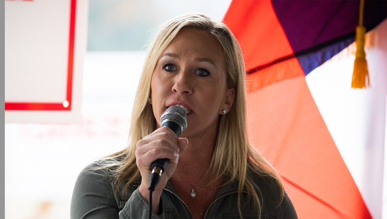 Georgia Republican Marjorie Taylor Greene is seen in this file photo. (Dustin Chambers/Getty Images)