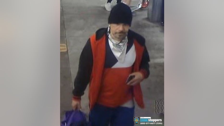 A 23-year-old woman was attacked from behind by the man in the photo, according to police. 