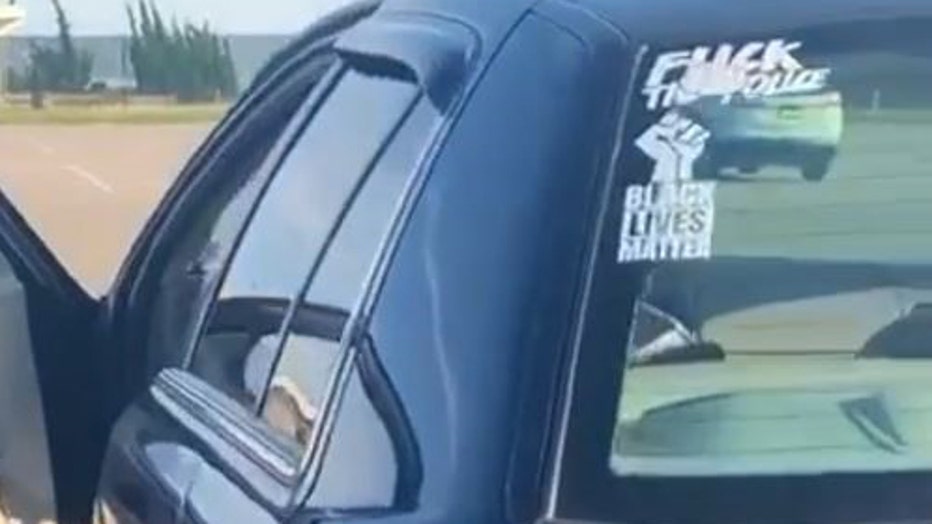 Samantha Botte, 26 of Centereach, Long Island faces several charges after refusing to stop as she approached police officers and a crowd of protesters, said police.
