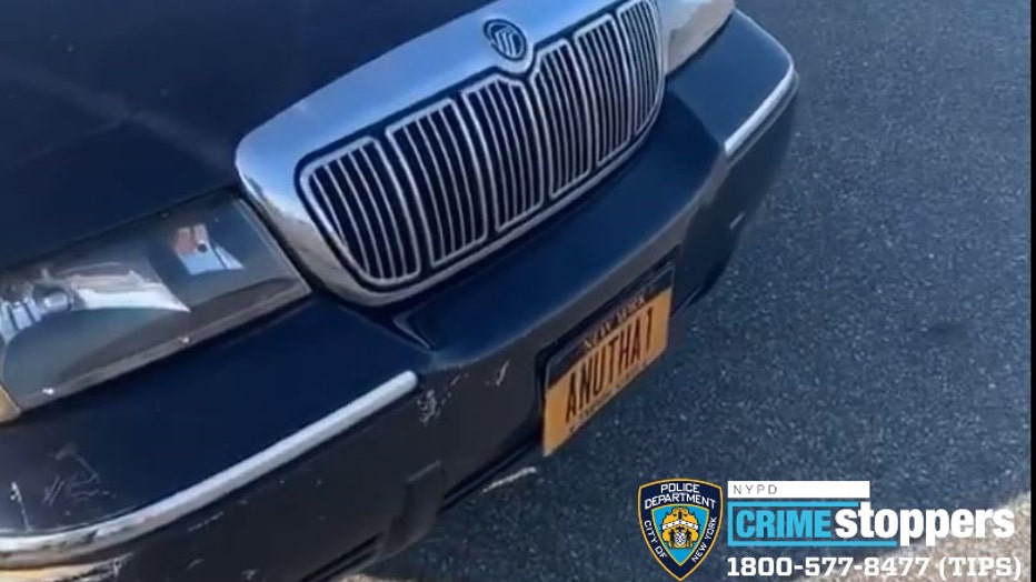 Police had been looking for the driver or the 2001 Mercury sedan with the license plate ANUTHA1 after it plowed into several police officers in Brooklyn, said police.