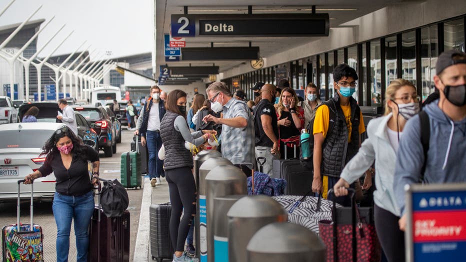 Memorial Day weekend travelers at LAX