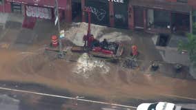 Water main breaks, sidewalk collapses in Brooklyn