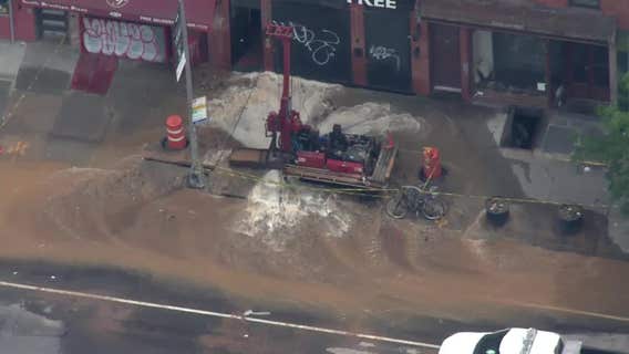 Water main breaks, sidewalk collapses in Brooklyn