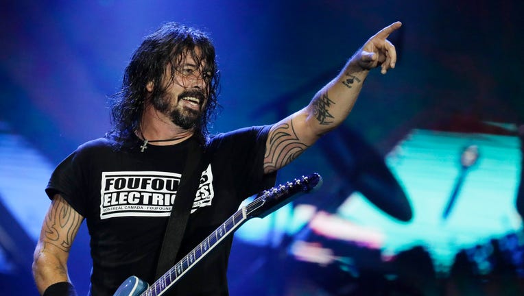 FILE - In this Sept. 29, 2019, file photo, Dave Grohl of the band Foo Fighters performs at the Rock in Rio music festival in Rio de Janeiro, Brazil.