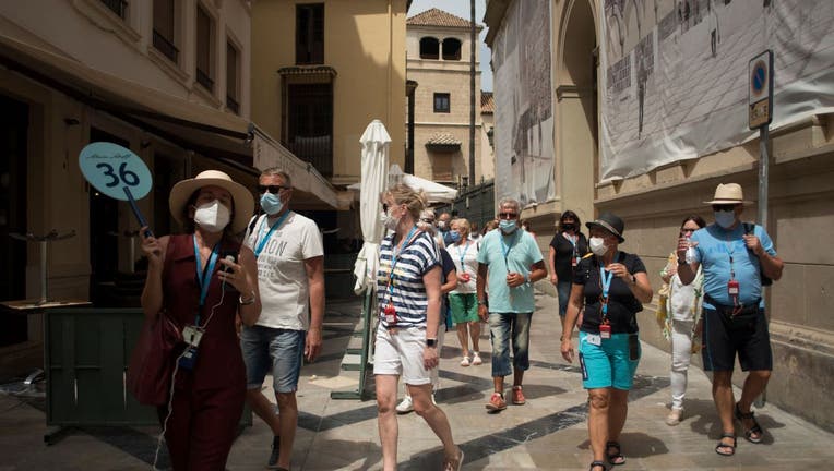 Tourists visit Malaga