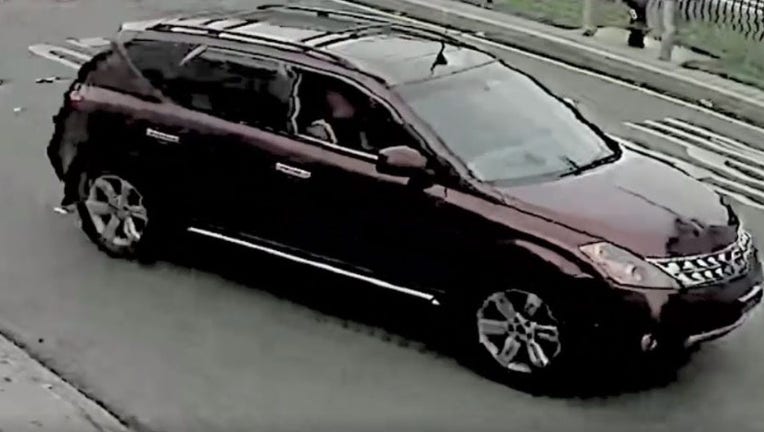 Police want to find a maroon Nissan Murano with a NJ plate partial plate ending in: MYY.