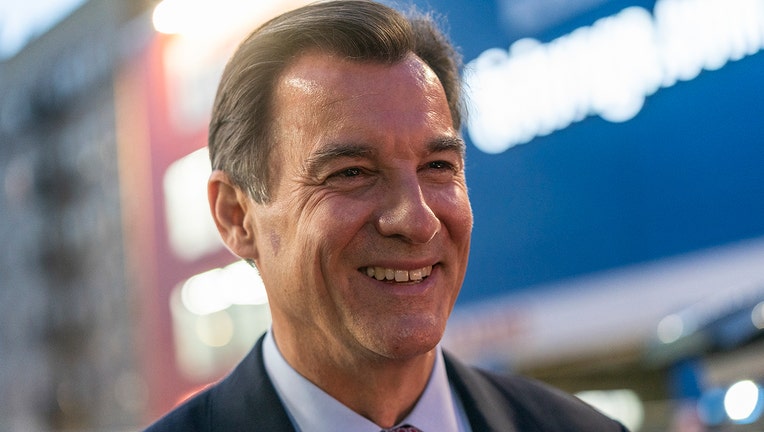U. S. Representative Tom Suozzi is seen outside of National Action Network. (Photo by Lev Radin/Pacific Press/LightRocket via Getty Images)
