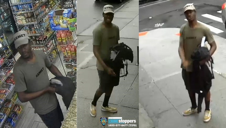 The NYPD released images of a man wanted for attacking subway riders with a rock.