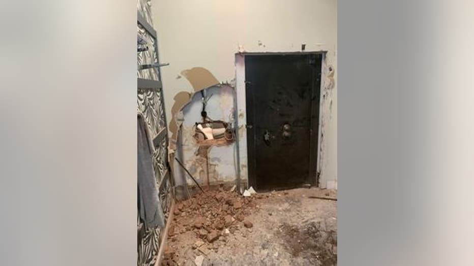  Responders discovered that the girl had been accidentally locked inside the dressing room which once served as a bank vault. 