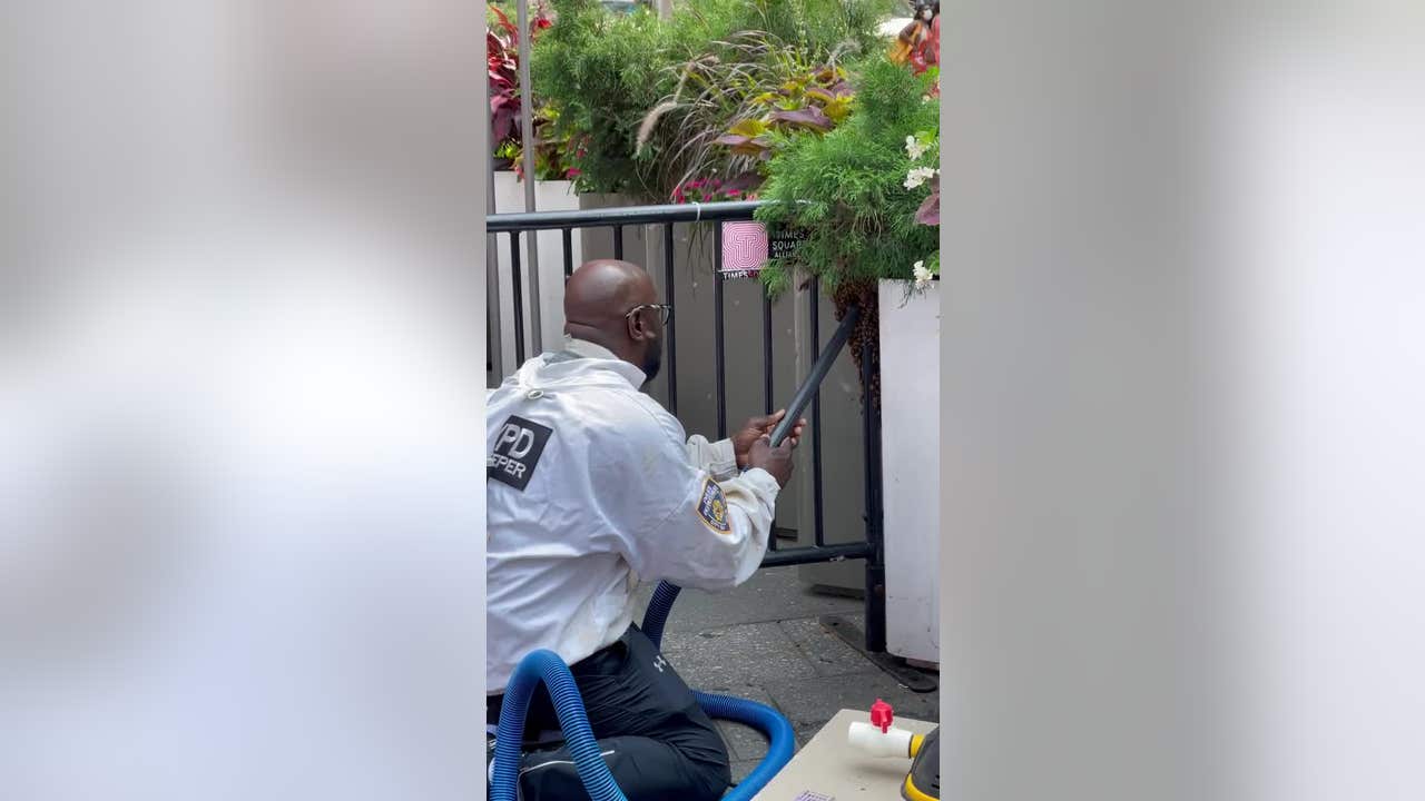 NYPD beekeeper removes 25,000 bees from Times Square