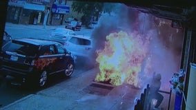BALL OF FIRE: Man walking over subway grate survives transformer explosion