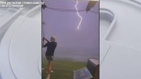 Video shows teen's golf ball being struck by lightning at Top Golf