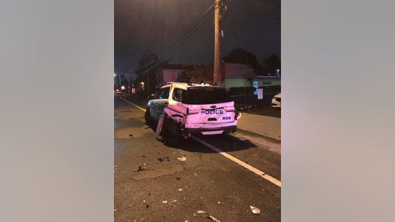 Cops: Drunk driver smashes into police car on Long Island
