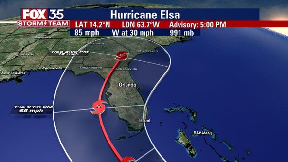 Hurricane Elsa tracks across eastern Caribbean with Florida still in projected path