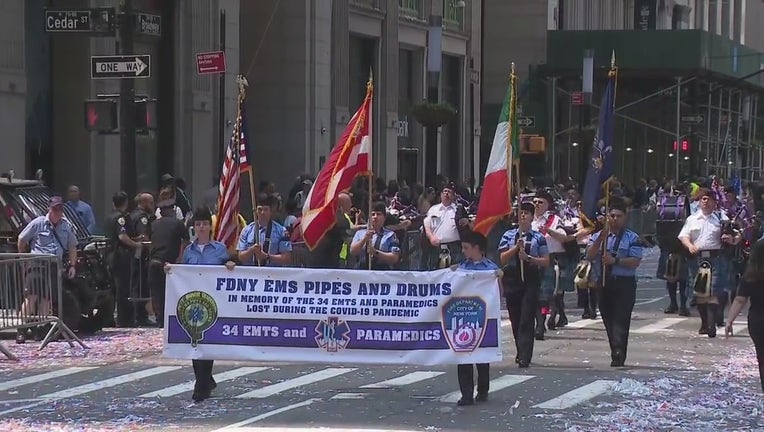 The FDNY EMS served a crucial role during the pandemic. They were saluted during the Hometown Heroes Parade.