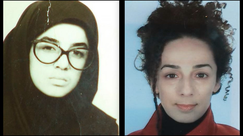 Two headshots of writer Masih Alinejad; on left, she wears glasses and a head covering; on right, her hair is uncovered