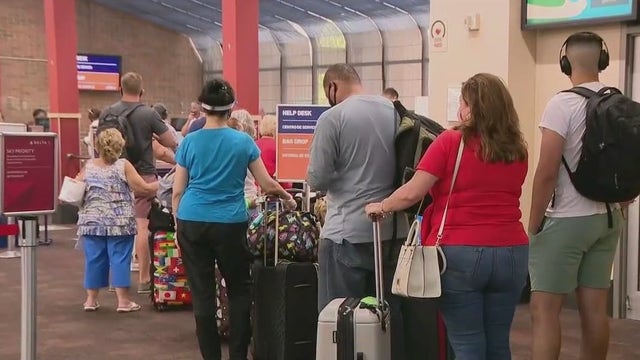 Air travel slows as delta variant surges