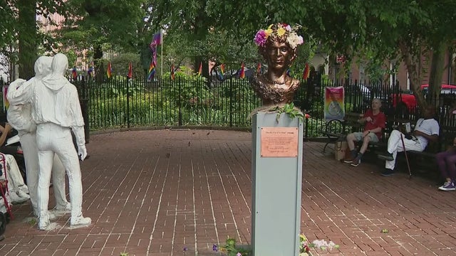 Tired of waiting for City Hall, activists install monument of trans icon in Greenwich Village park