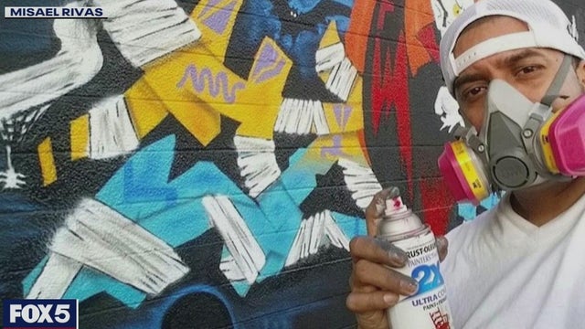 Graffiti artist known as Totem decorates NYC with murals