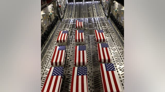 Ramp ceremony held for 13 US troops killed in Afghanistan attack