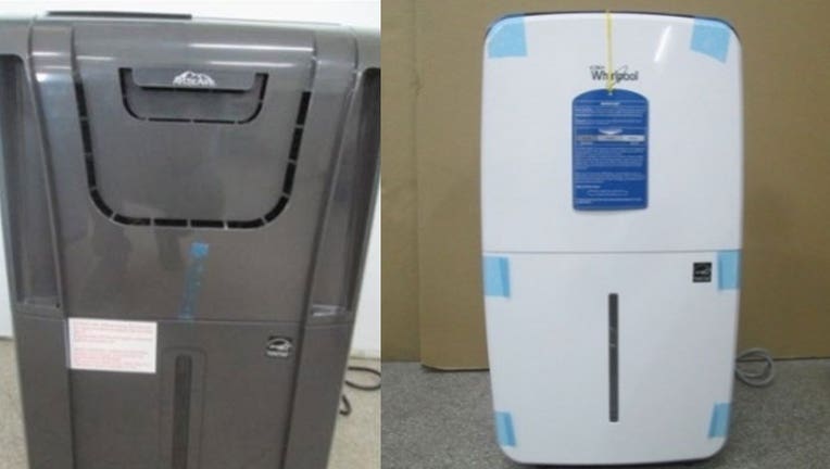 The CPSC released images of some of the affected dehumidifiers.